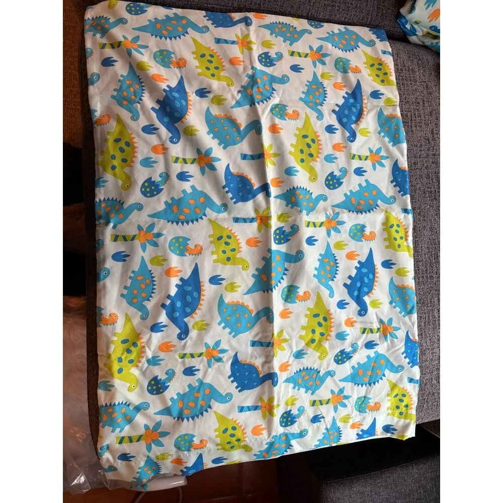 Kite Kids Dinosaur Print Twin Sheet Set With Fitted Sheet Flat Sheet & Pillowcas